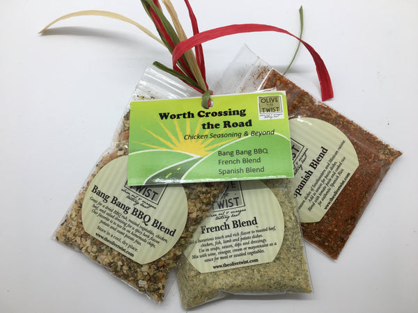 Worth Crossing the Road Trio:  Chicken Seasoning & Beyond